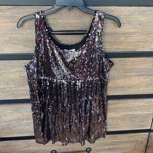 Sequined babydoll top